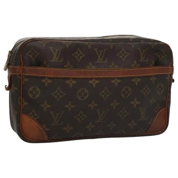 LOUIS VUITTON Monogram Compiegne 28 Clutch Bag M51845 LV Auth 96054 - Picture 1 of 16